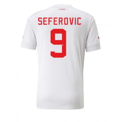 Echipament fotbal Elveţia Haris Seferovic #9 Tricou Deplasare Mondial 2022 maneca scurta